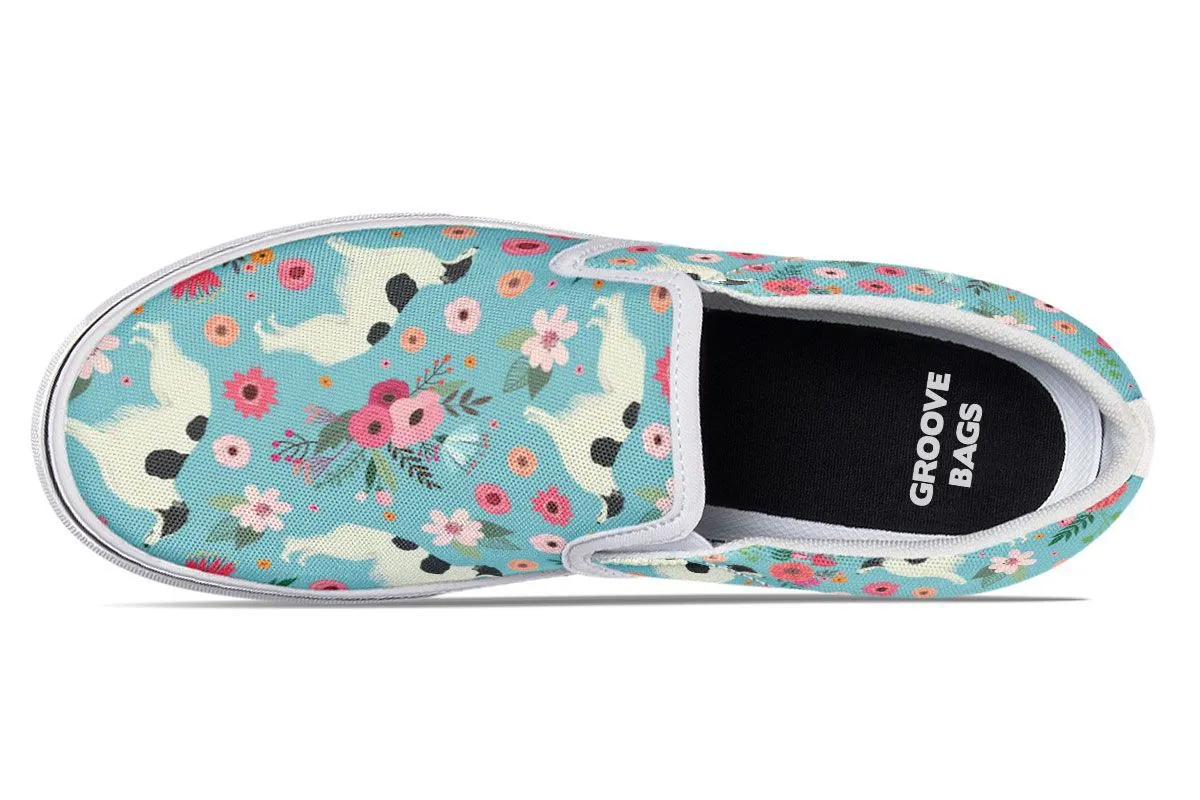 Borzoi Flower Slip-On Shoes