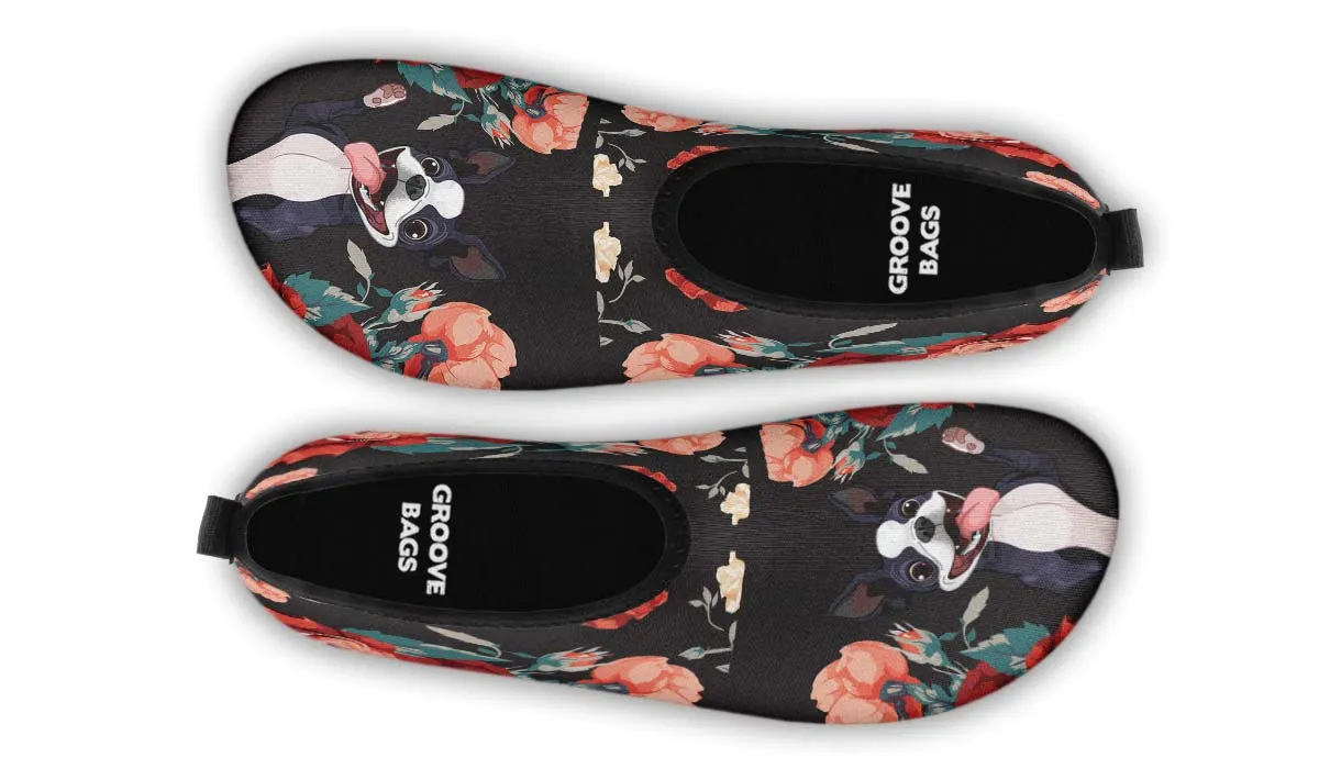 Boston Terrier Trick Aqua Barefoot Shoes