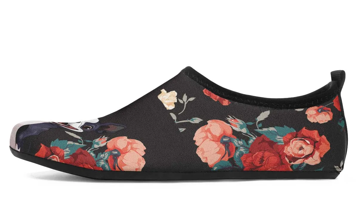 Boston Terrier Trick Aqua Barefoot Shoes