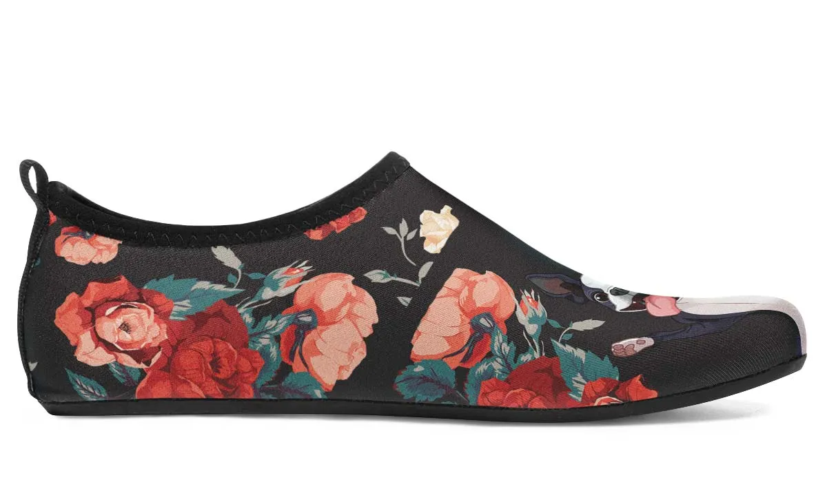 Boston Terrier Trick Aqua Barefoot Shoes