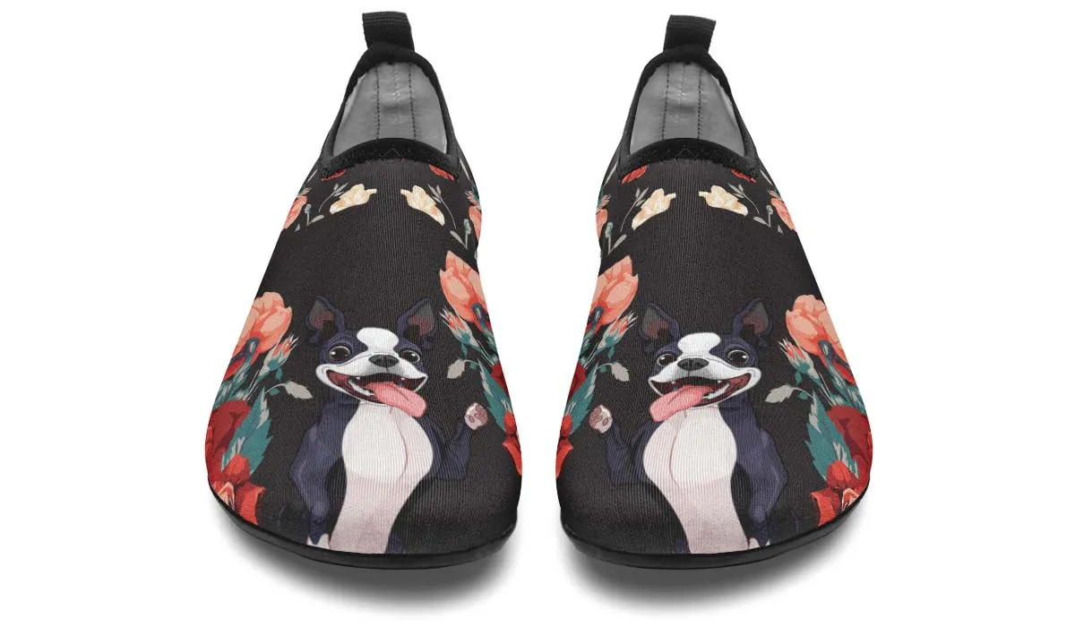 Boston Terrier Trick Aqua Barefoot Shoes