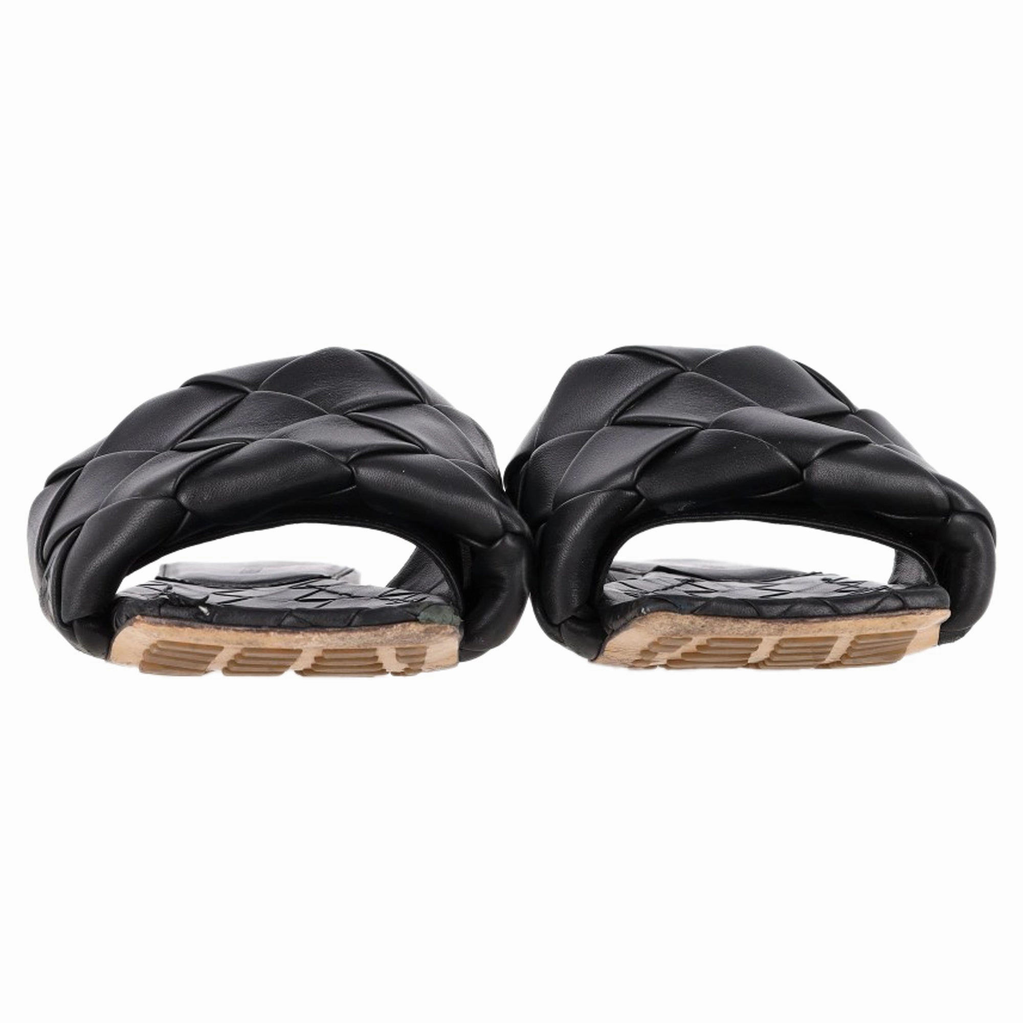 Bottega Veneta Lido Flats in Black Leather