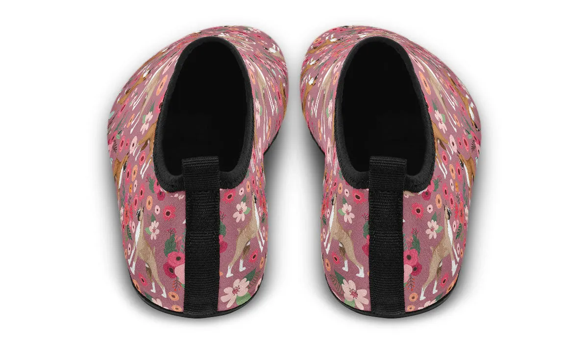 Boxer Flower Aqua Barefoot Shoes