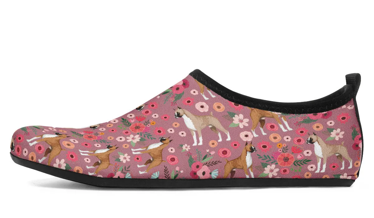 Boxer Flower Aqua Barefoot Shoes