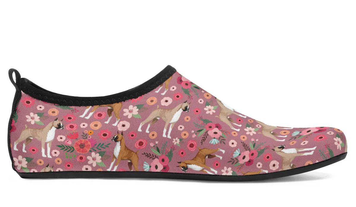Boxer Flower Aqua Barefoot Shoes