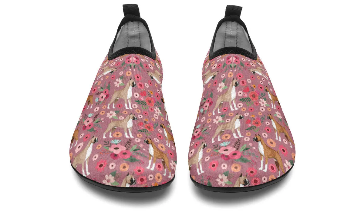 Boxer Flower Aqua Barefoot Shoes
