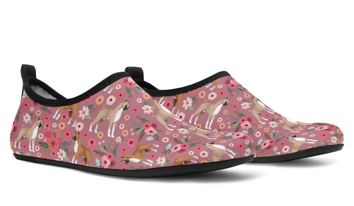 Boxer Flower Aqua Barefoot Shoes