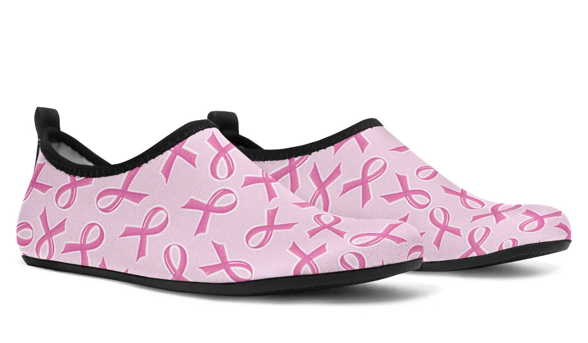 Breast Cancer Awareness Aqua Barefoot Shoes