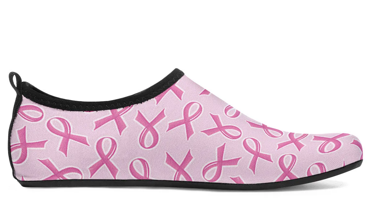 Breast Cancer Awareness Aqua Barefoot Shoes
