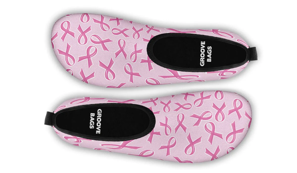 Breast Cancer Awareness Aqua Barefoot Shoes