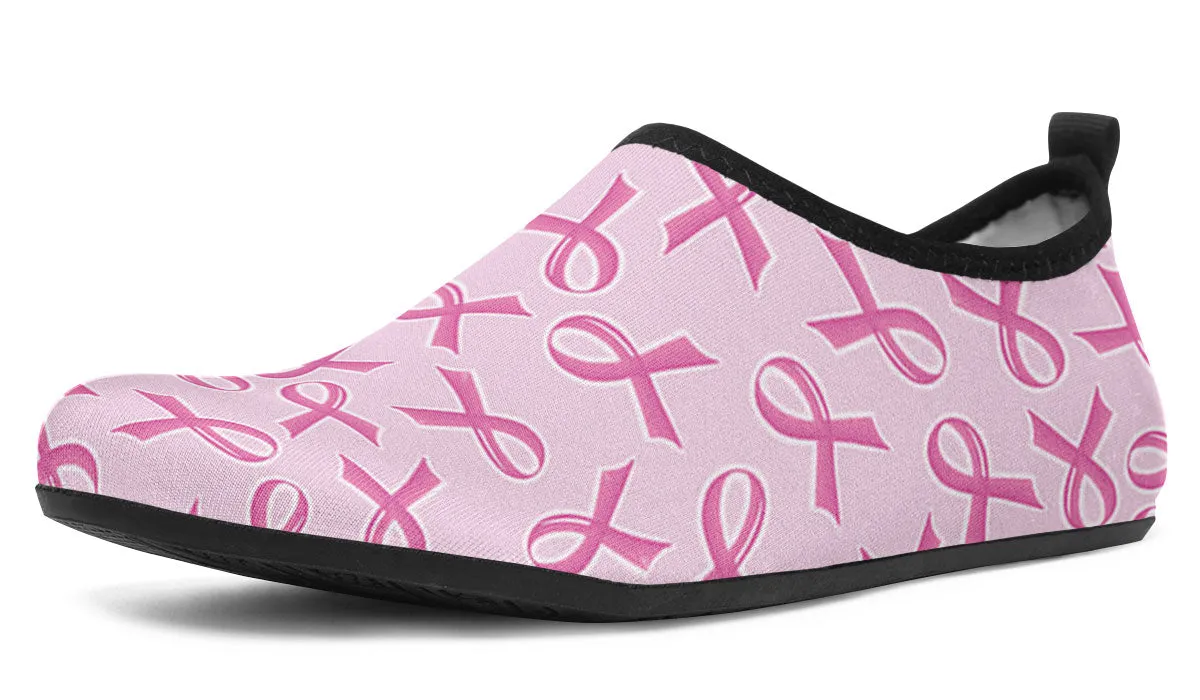 Breast Cancer Awareness Aqua Barefoot Shoes