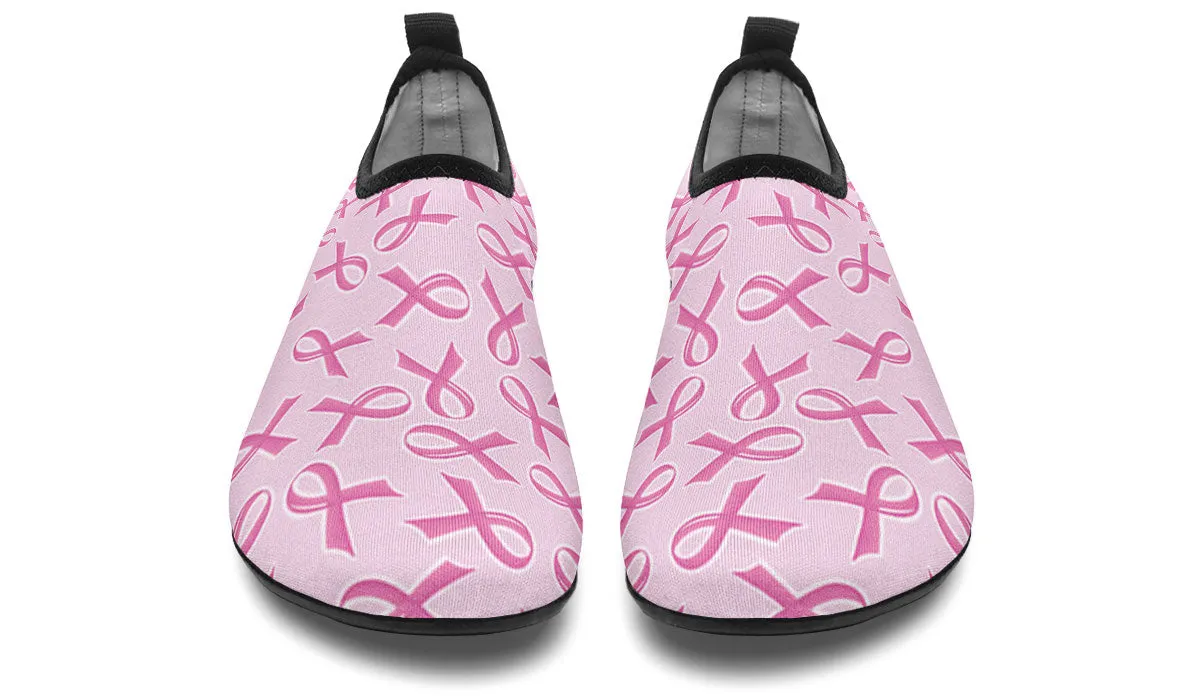 Breast Cancer Awareness Aqua Barefoot Shoes