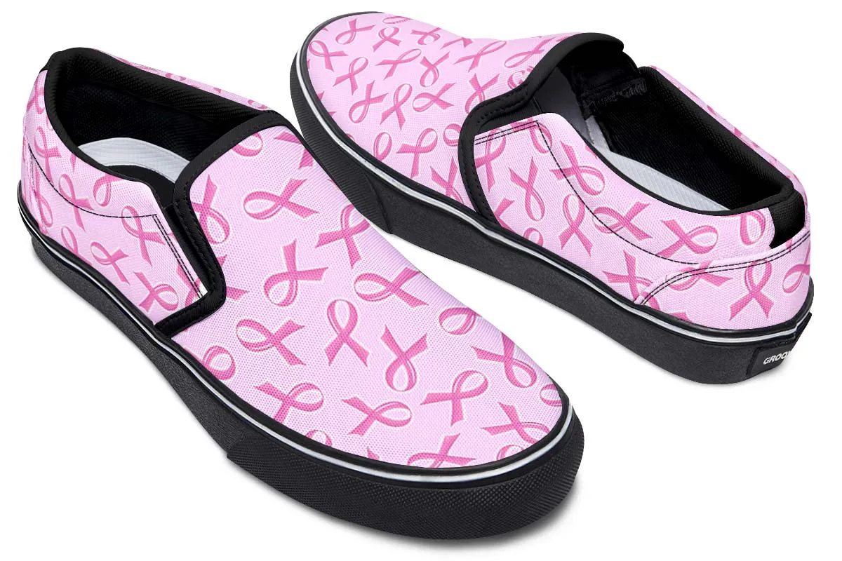 Breast Cancer Awareness Slip-On Shoes