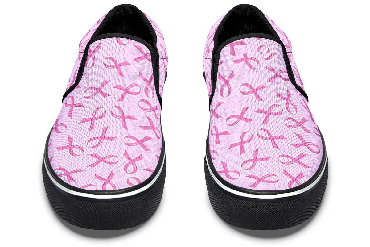 Breast Cancer Awareness Slip-On Shoes