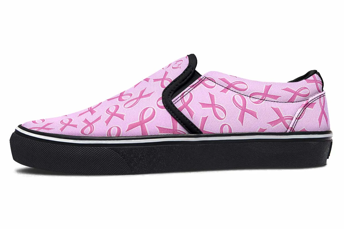 Breast Cancer Awareness Slip-On Shoes