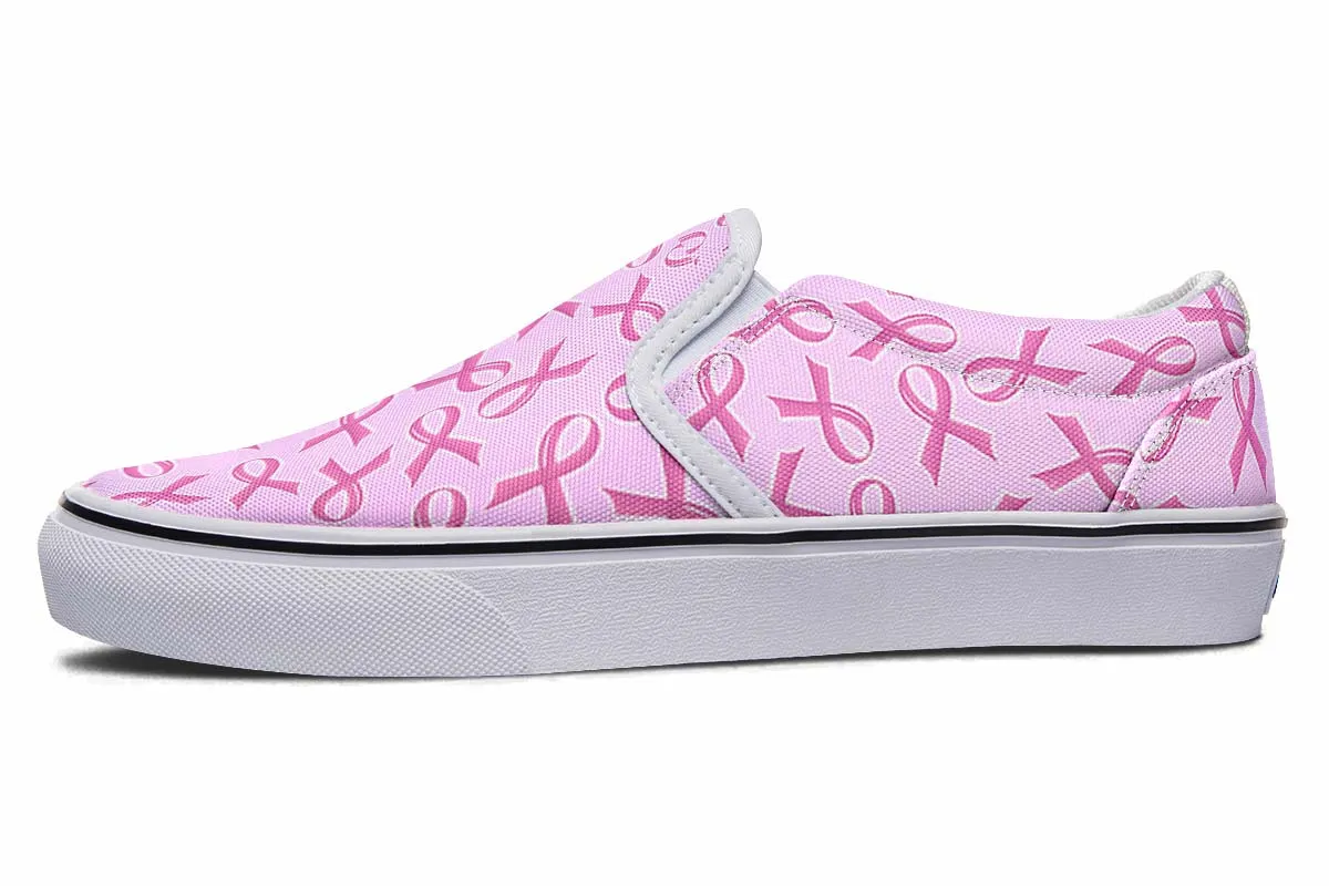 Breast Cancer Awareness Slip-On Shoes