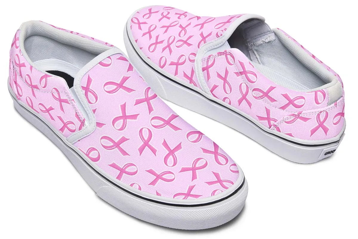 Breast Cancer Awareness Slip-On Shoes