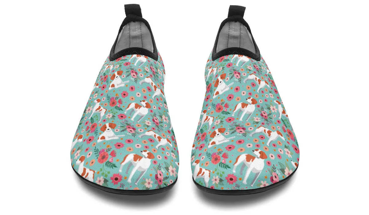 Brittany Flower Aqua Barefoot Shoes