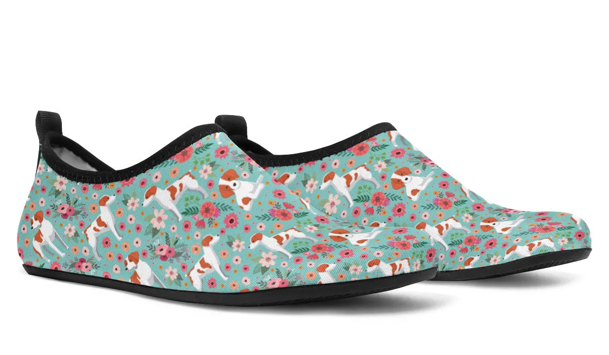 Brittany Flower Aqua Barefoot Shoes