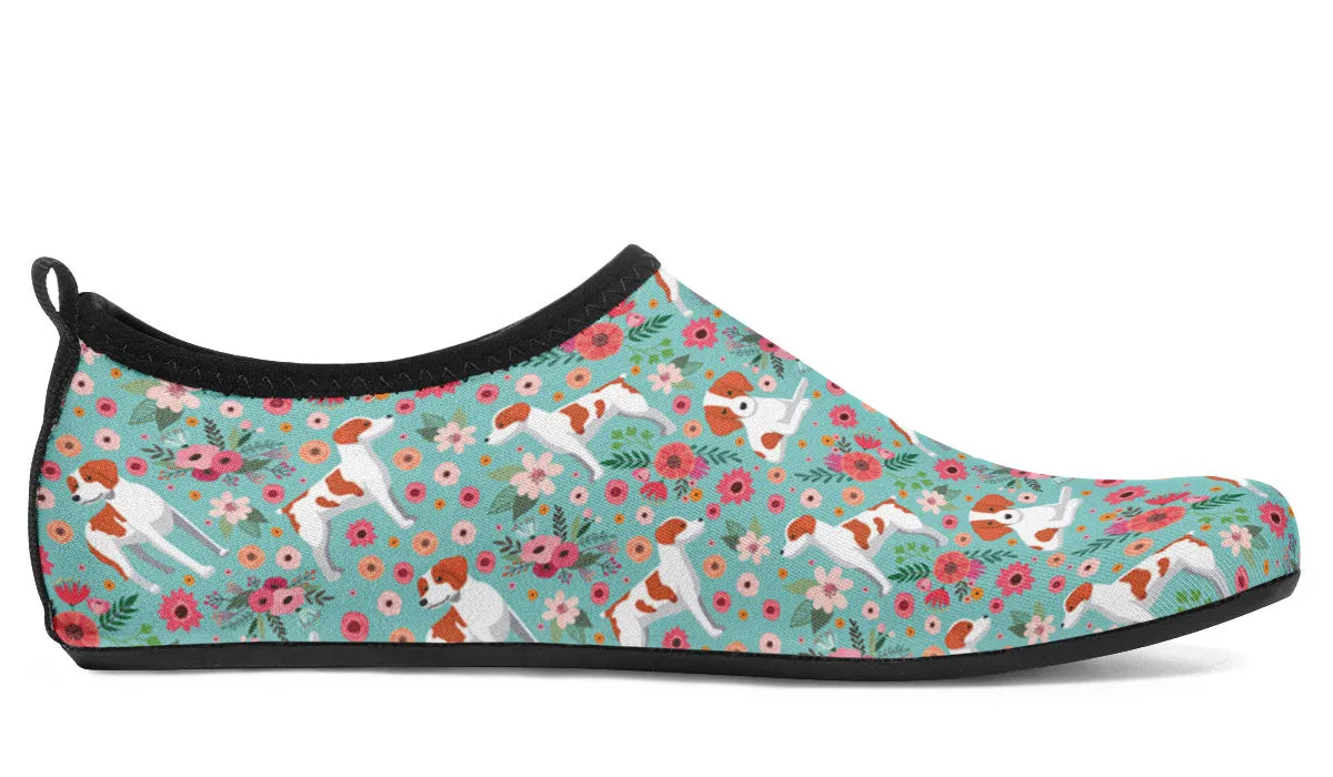 Brittany Flower Aqua Barefoot Shoes