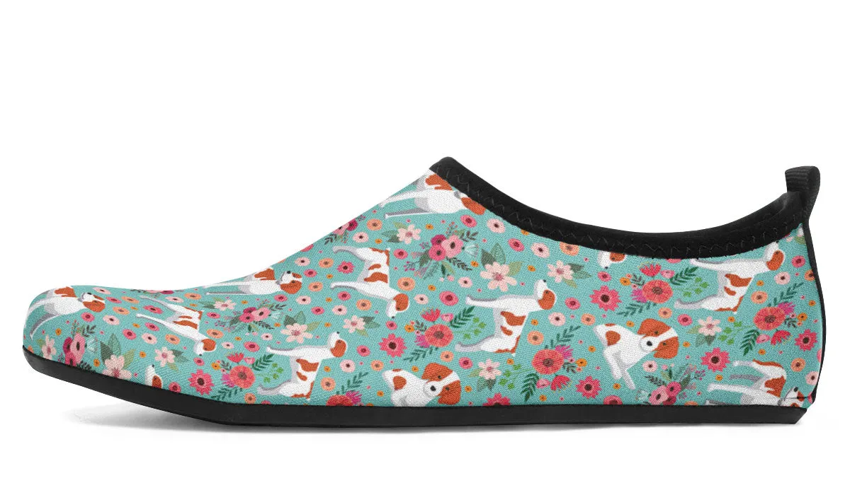 Brittany Flower Aqua Barefoot Shoes
