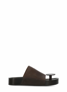 Brown Leather Flipflop Sandals