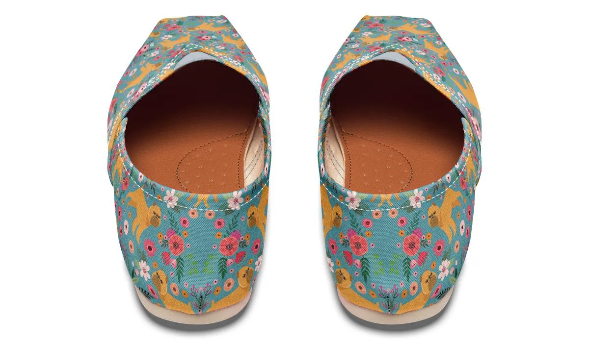 Brussels Griffon Flower Casual Shoes