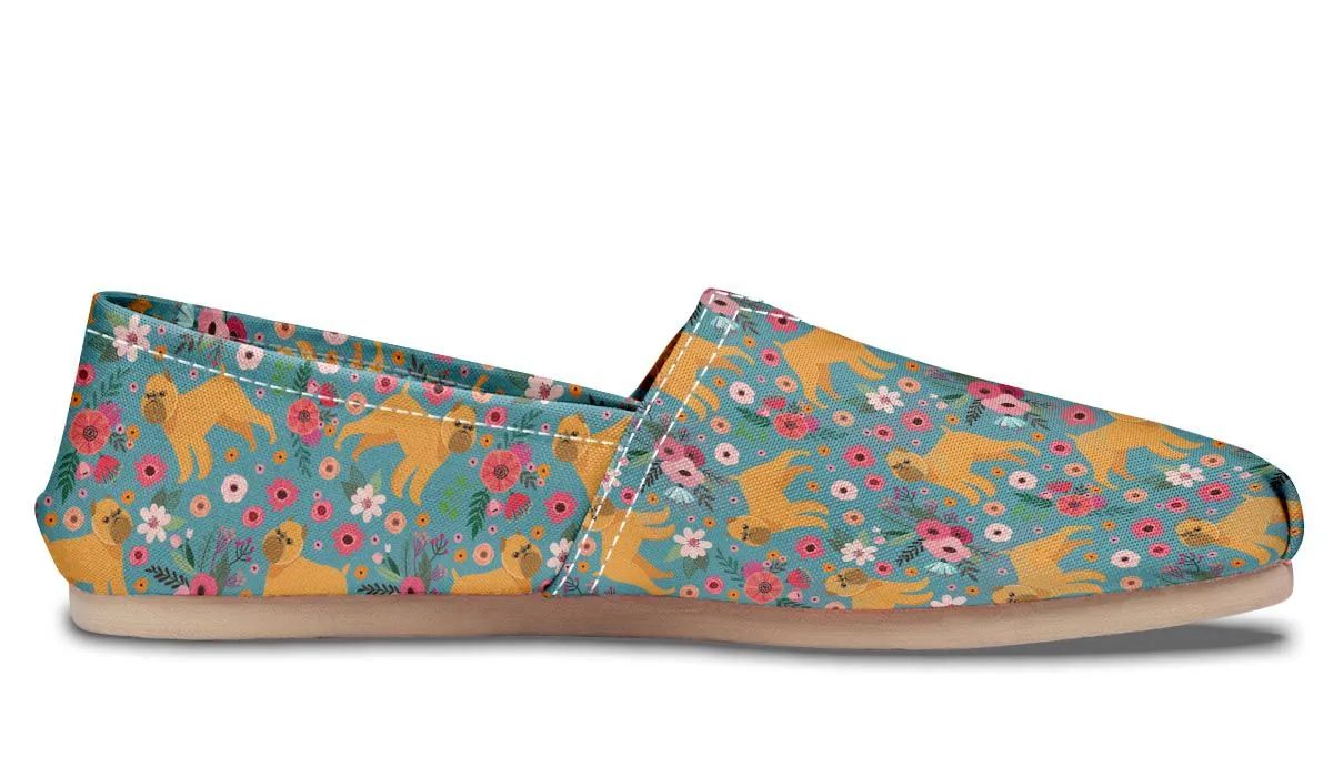 Brussels Griffon Flower Casual Shoes