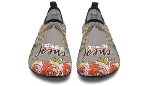 But First Jesus Aqua Barefoot Shoes