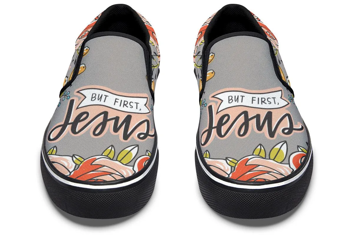 But First Jesus Slip-On Shoes