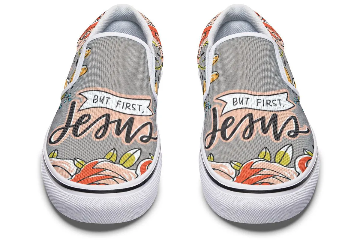 But First Jesus Slip-On Shoes