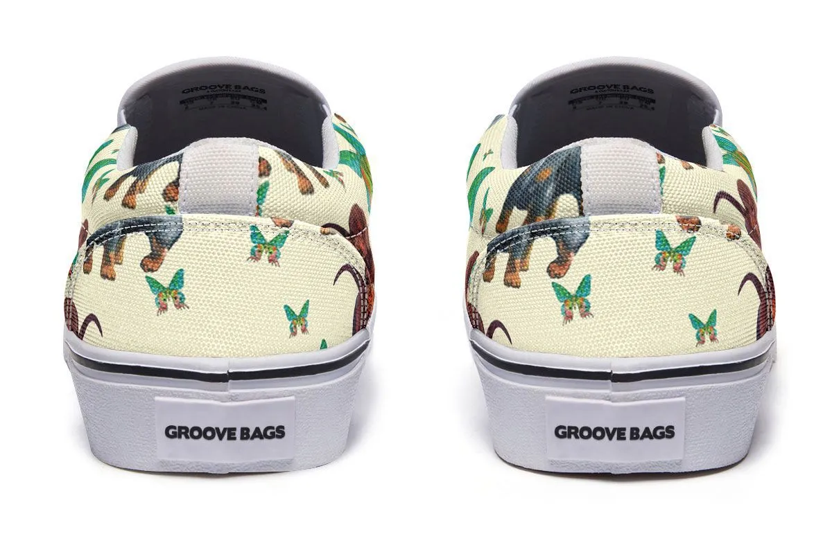 Butterfly Dachshund Slip-On Shoes
