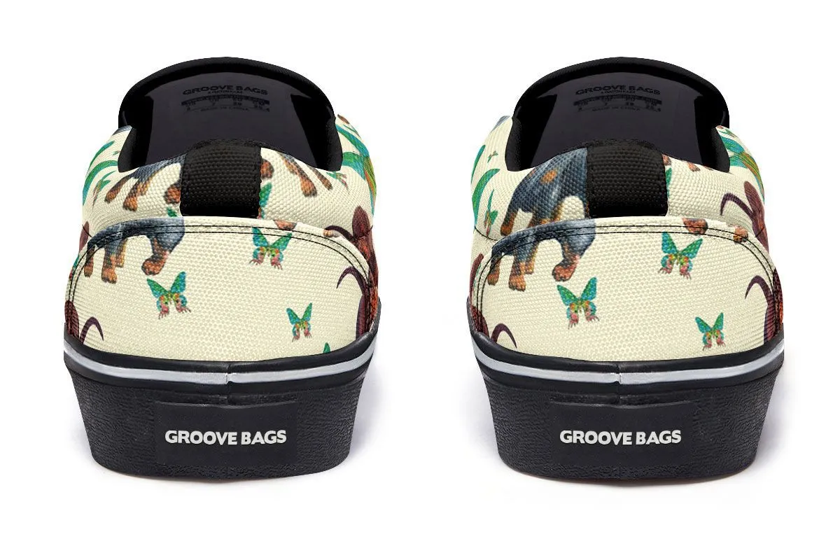 Butterfly Dachshund Slip-On Shoes