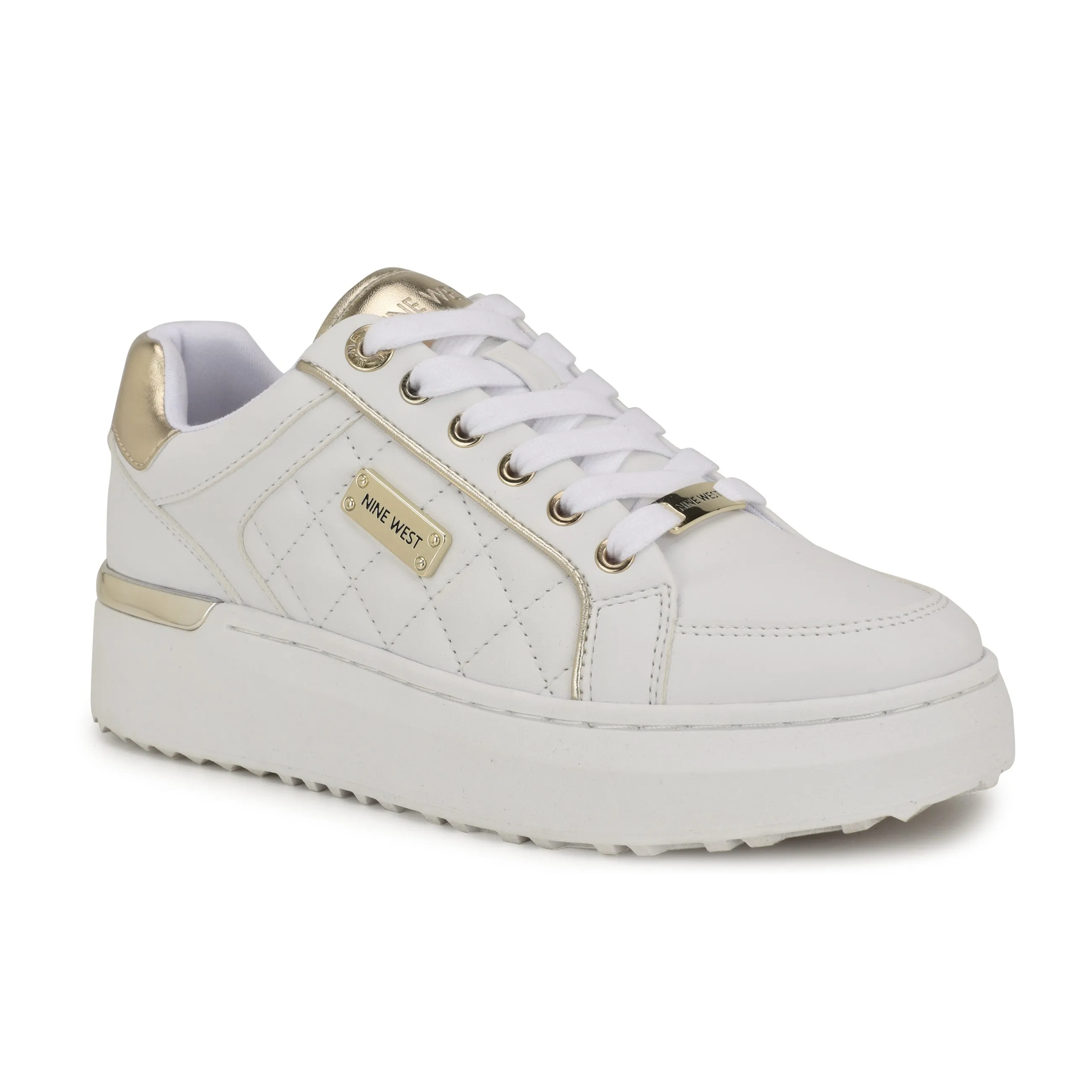 Cafee Lace-Up Platform Sneakers