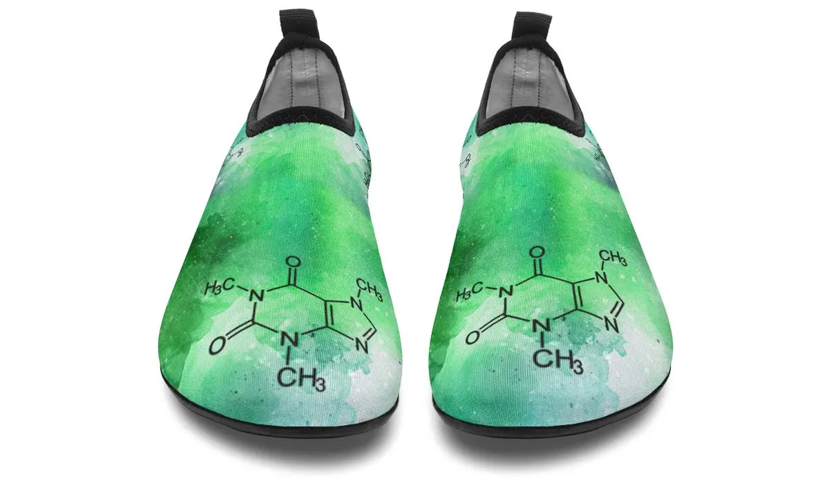 Caffeine Molecule Aqua Barefoot Shoes