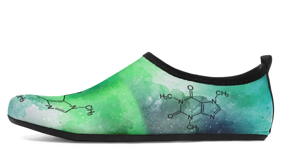 Caffeine Molecule Aqua Barefoot Shoes