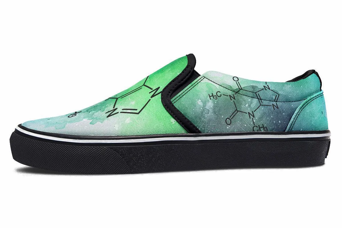 Caffeine Molecule Slip-On Shoes