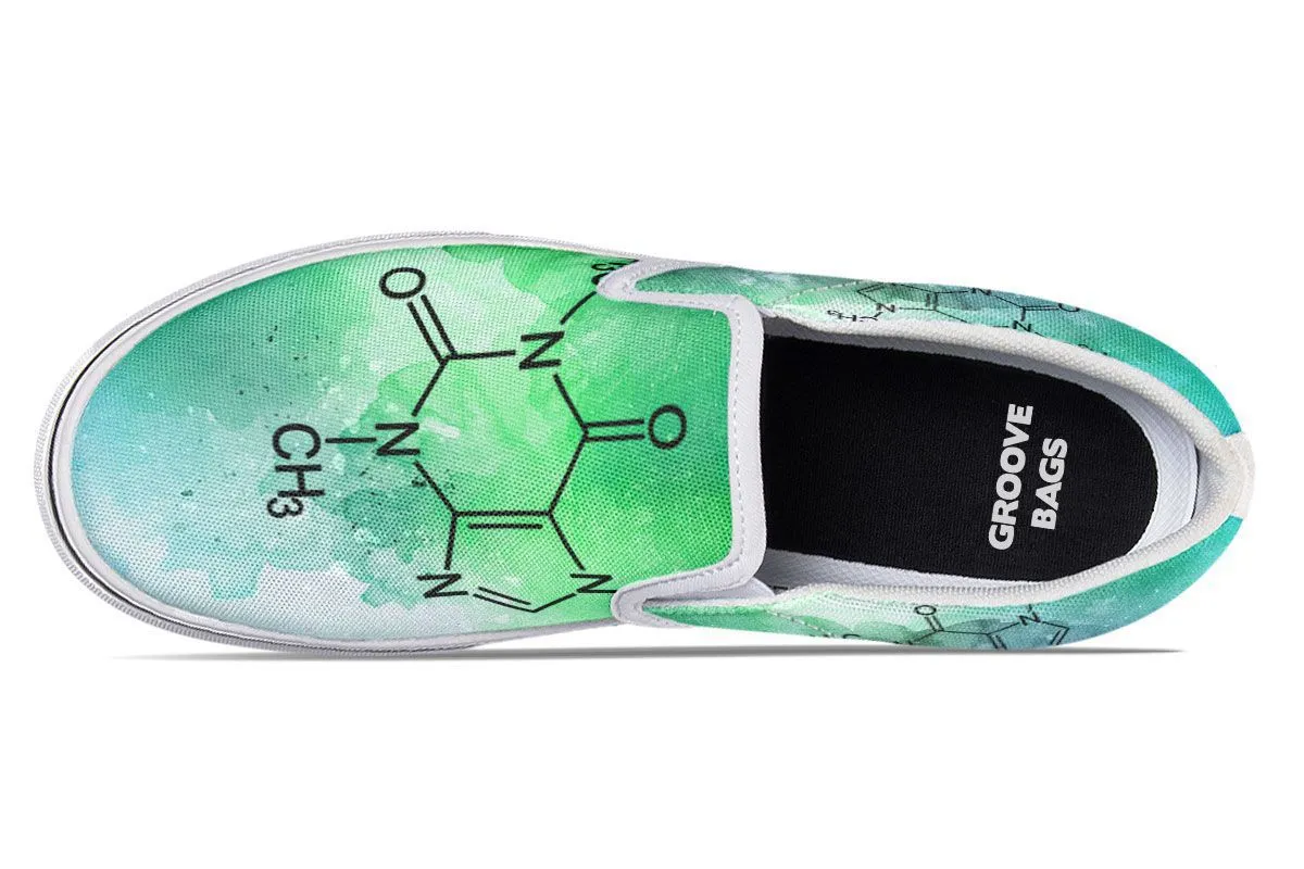 Caffeine Molecule Slip-On Shoes