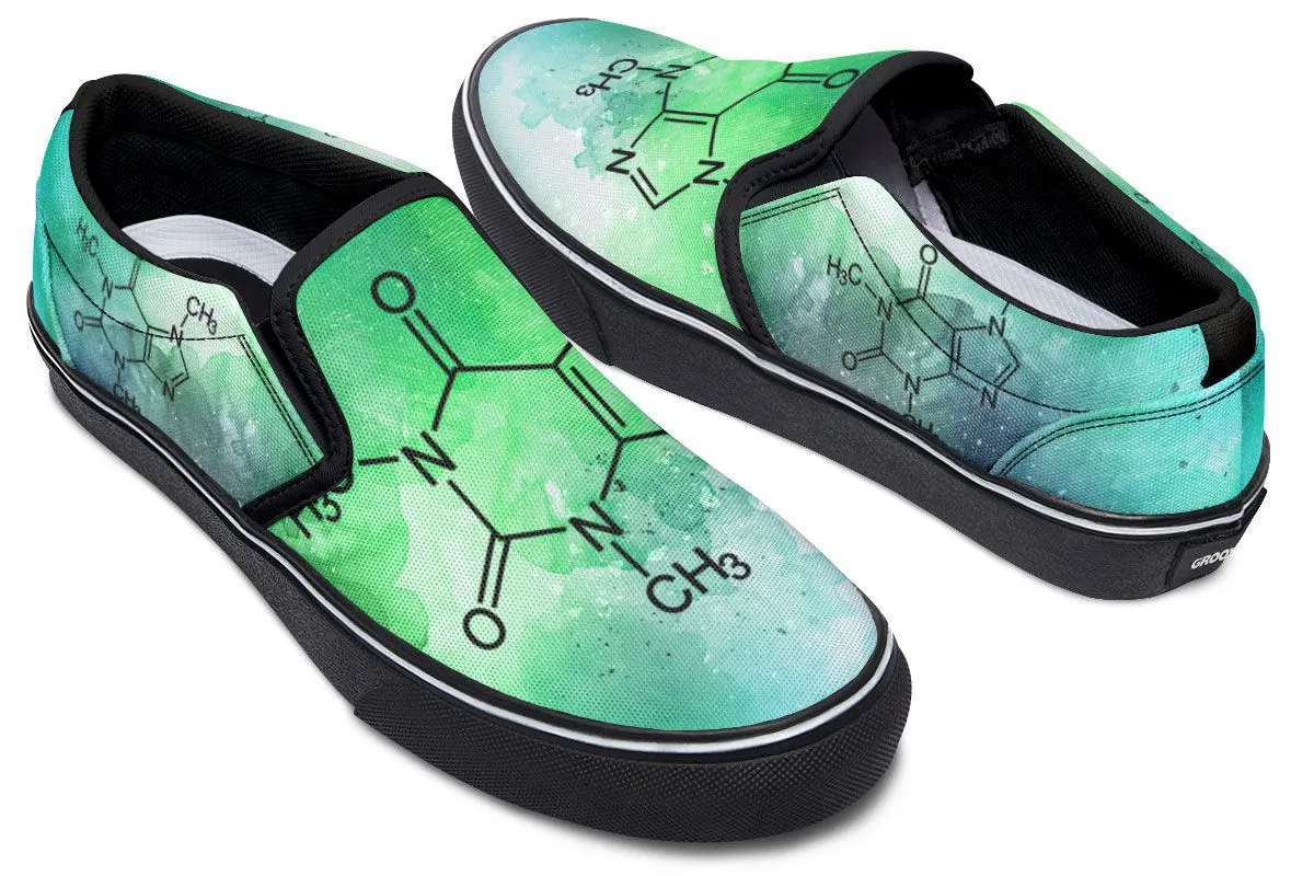 Caffeine Molecule Slip-On Shoes