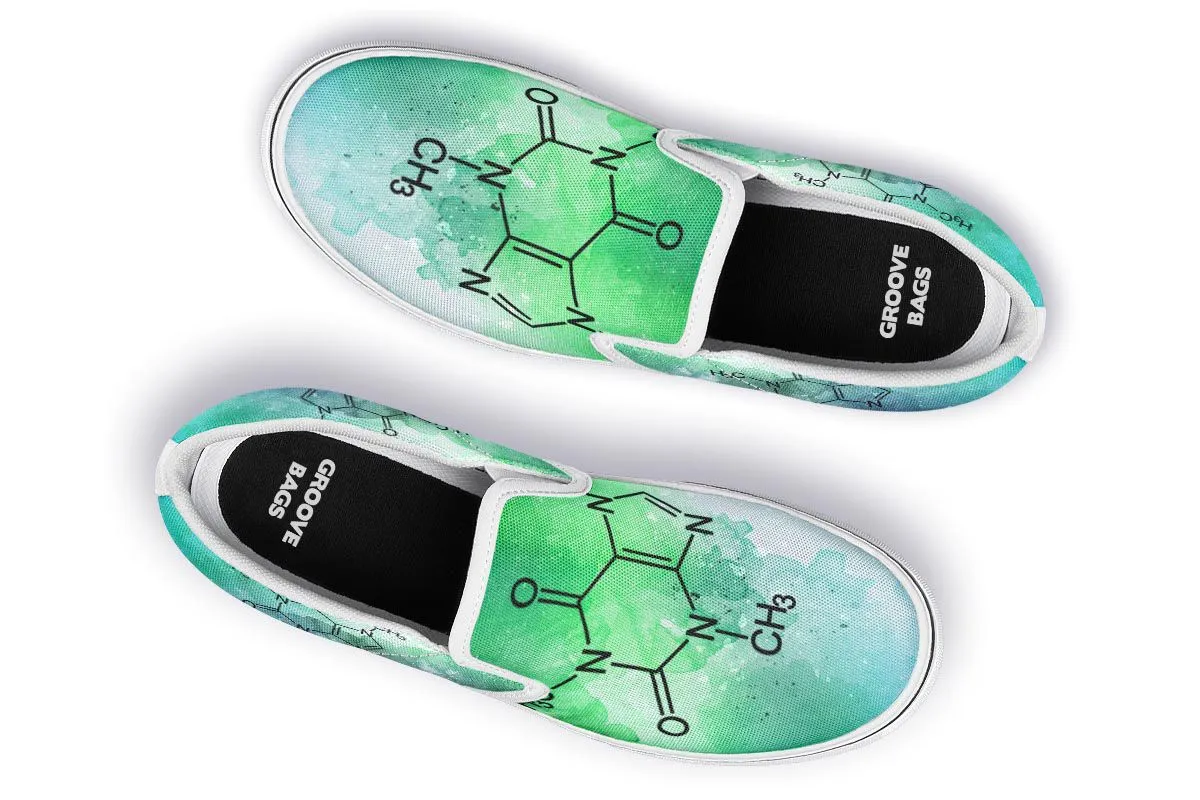 Caffeine Molecule Slip-On Shoes