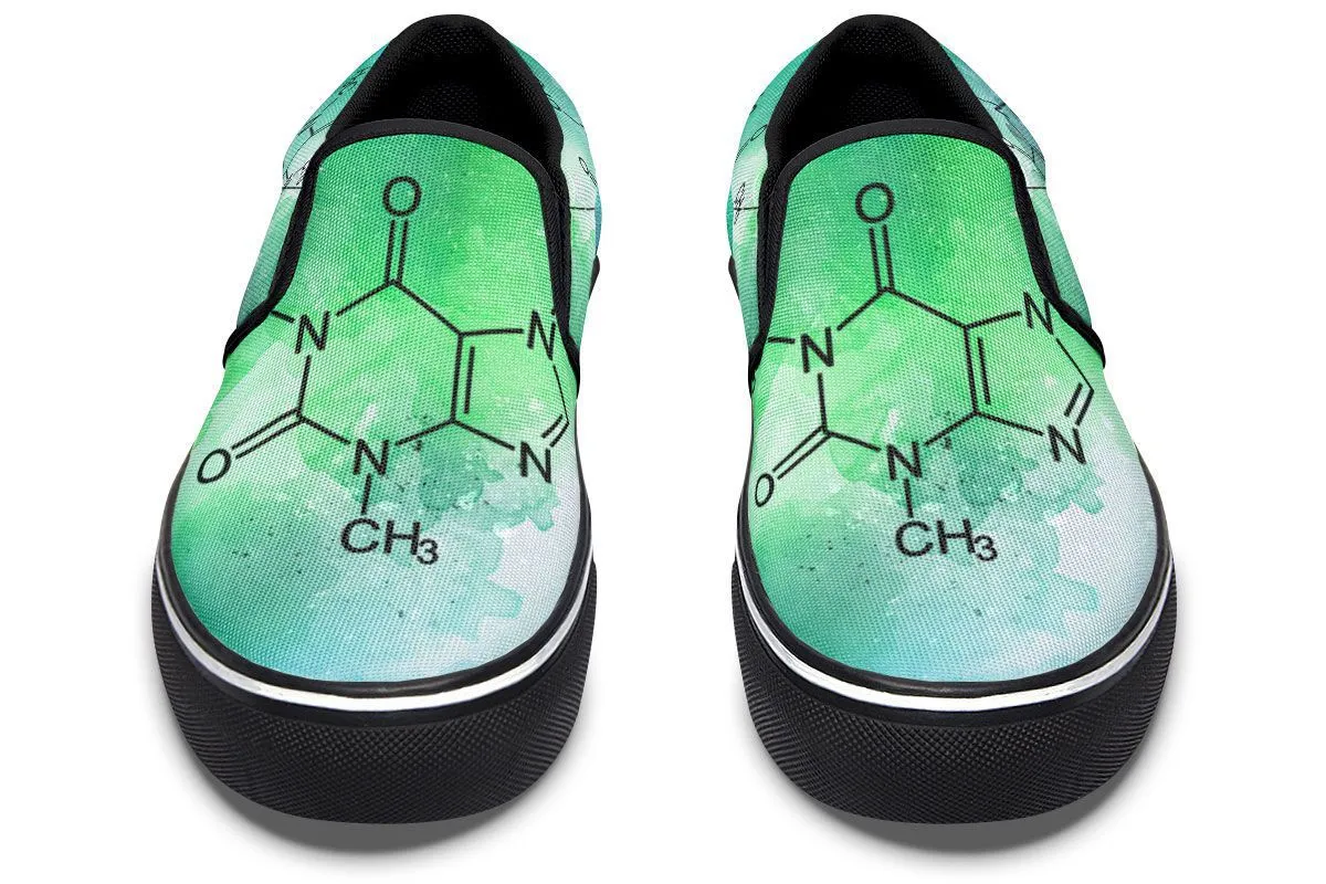 Caffeine Molecule Slip-On Shoes