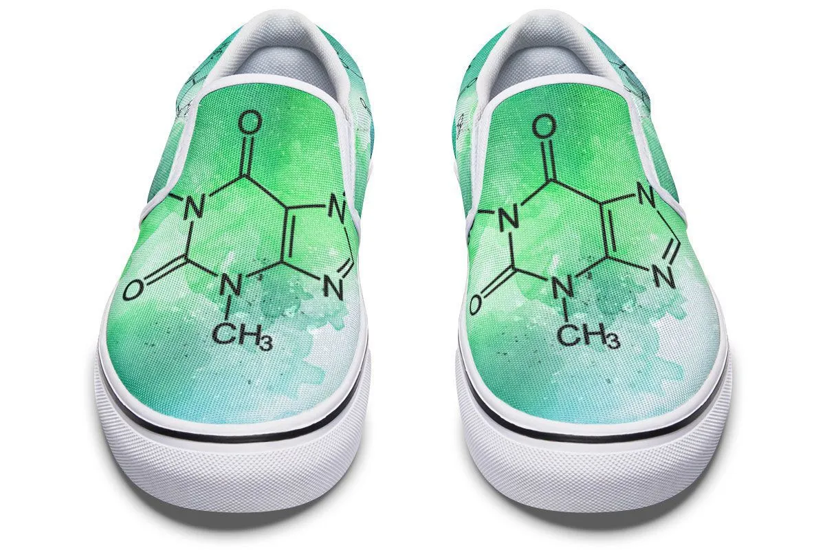 Caffeine Molecule Slip-On Shoes