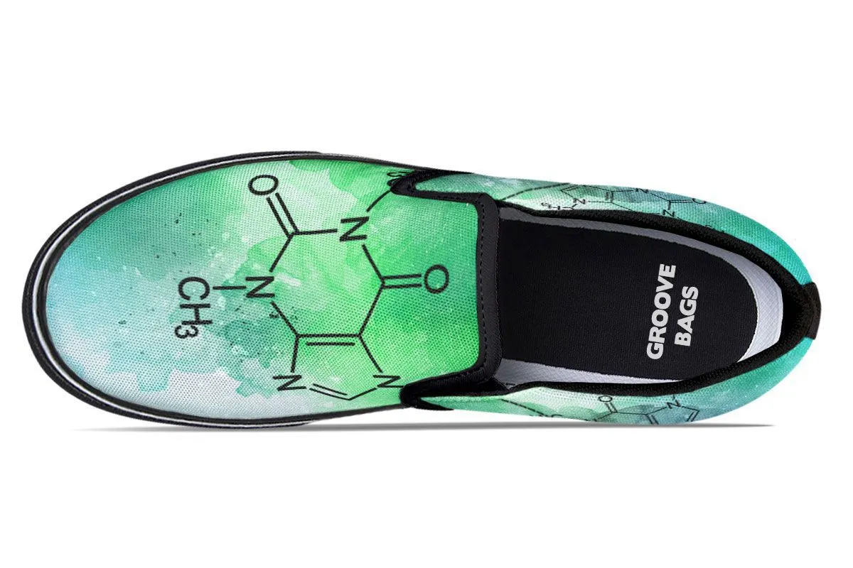 Caffeine Molecule Slip-On Shoes