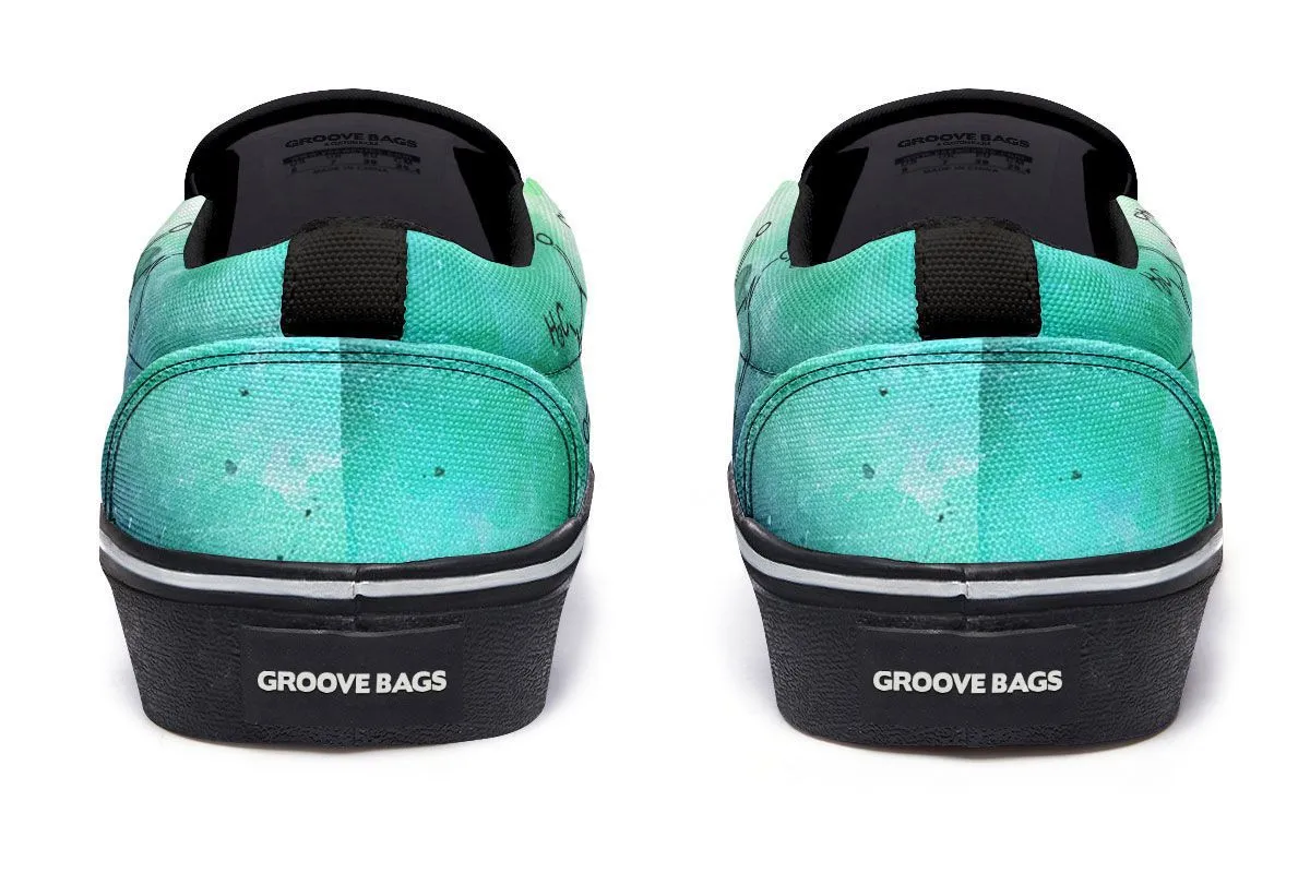 Caffeine Molecule Slip-On Shoes