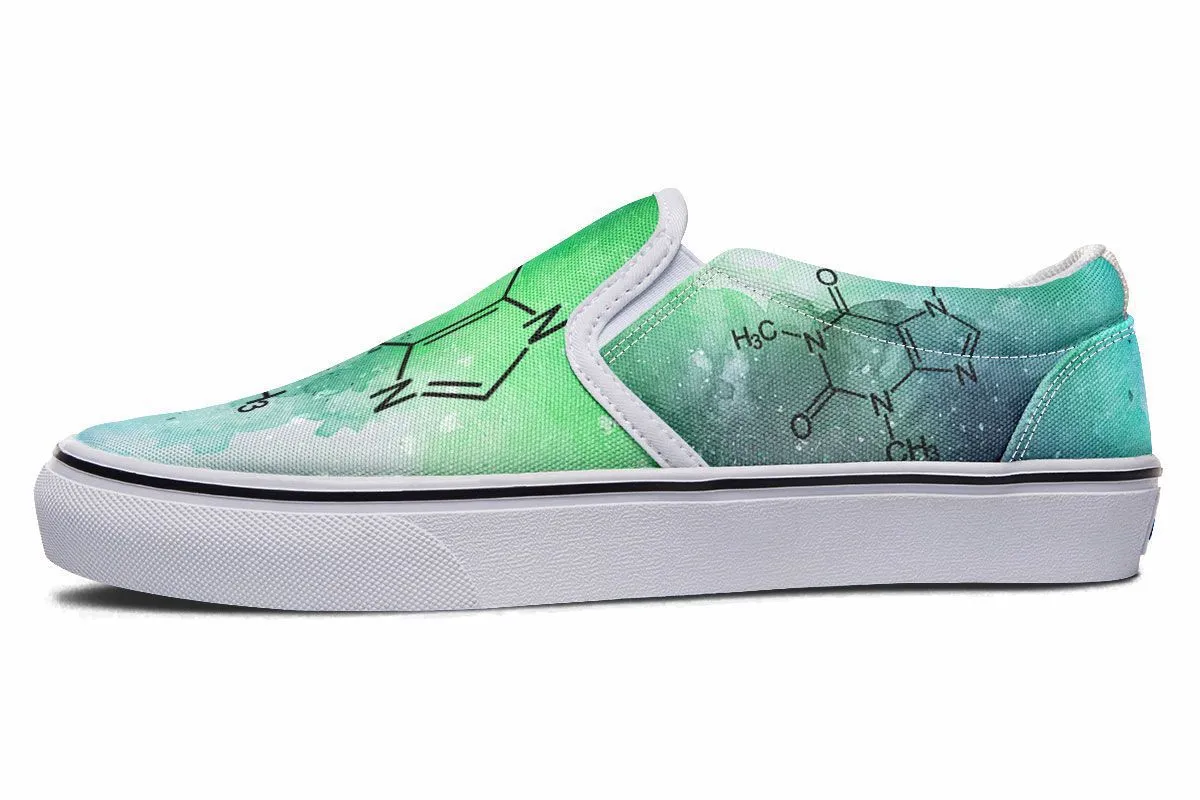 Caffeine Molecule Slip-On Shoes