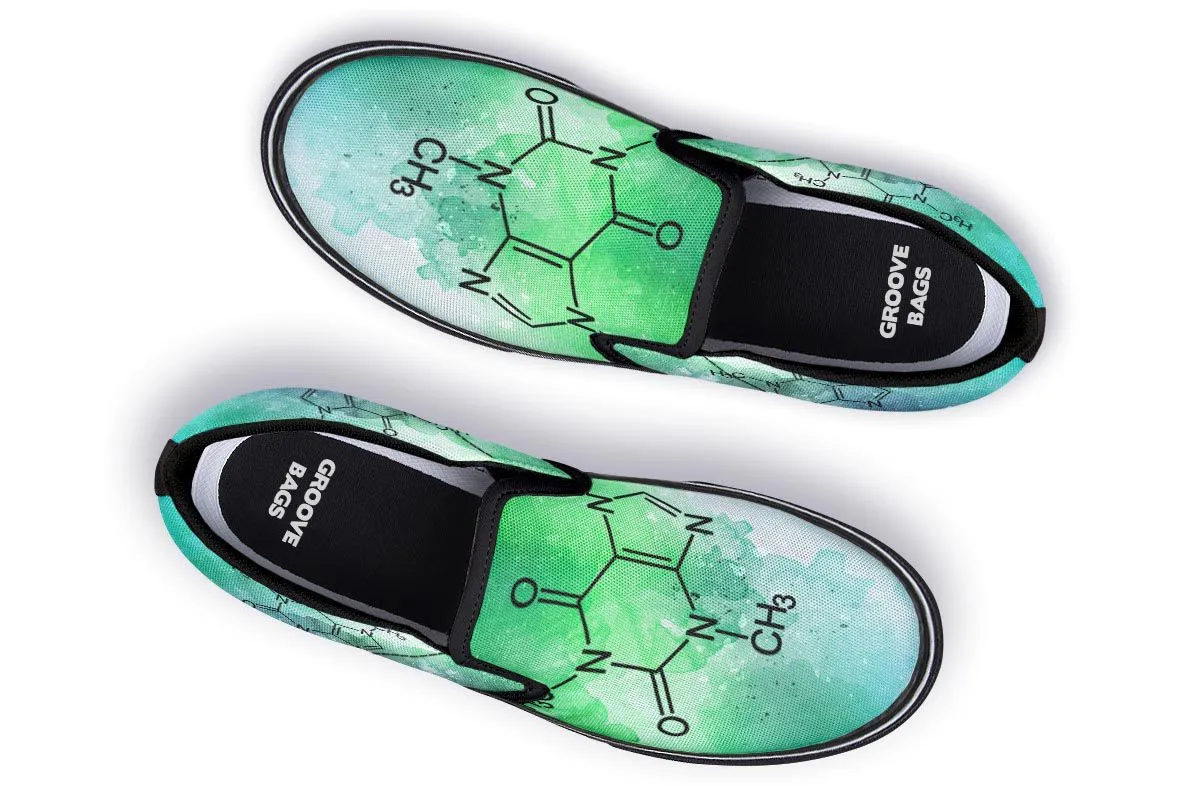 Caffeine Molecule Slip-On Shoes