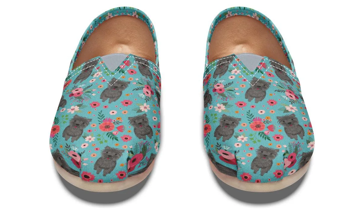 Cairn Terrier Flower Casual Shoes