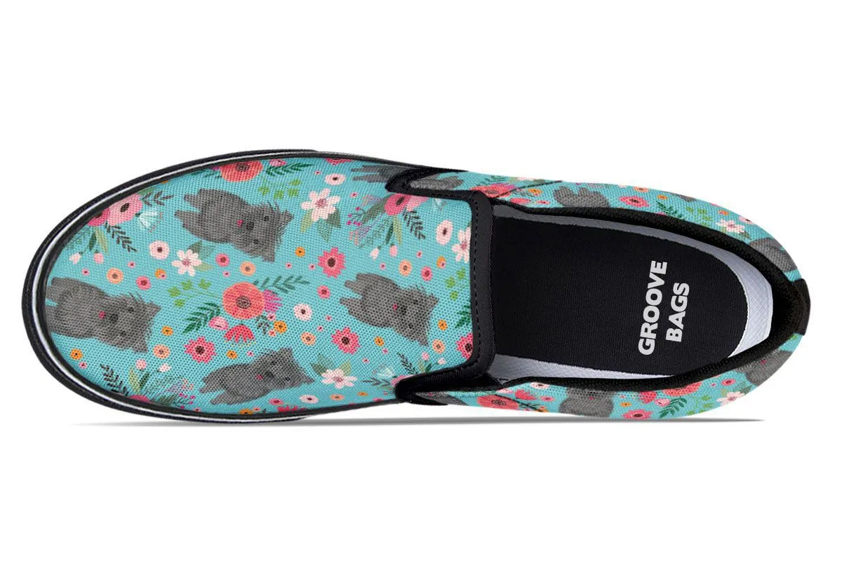 Cairn Terrier Flower Slip-On Shoes