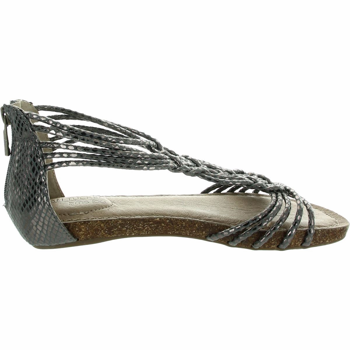Cali 5 Womens Woven Metallic Strappy Sandals
