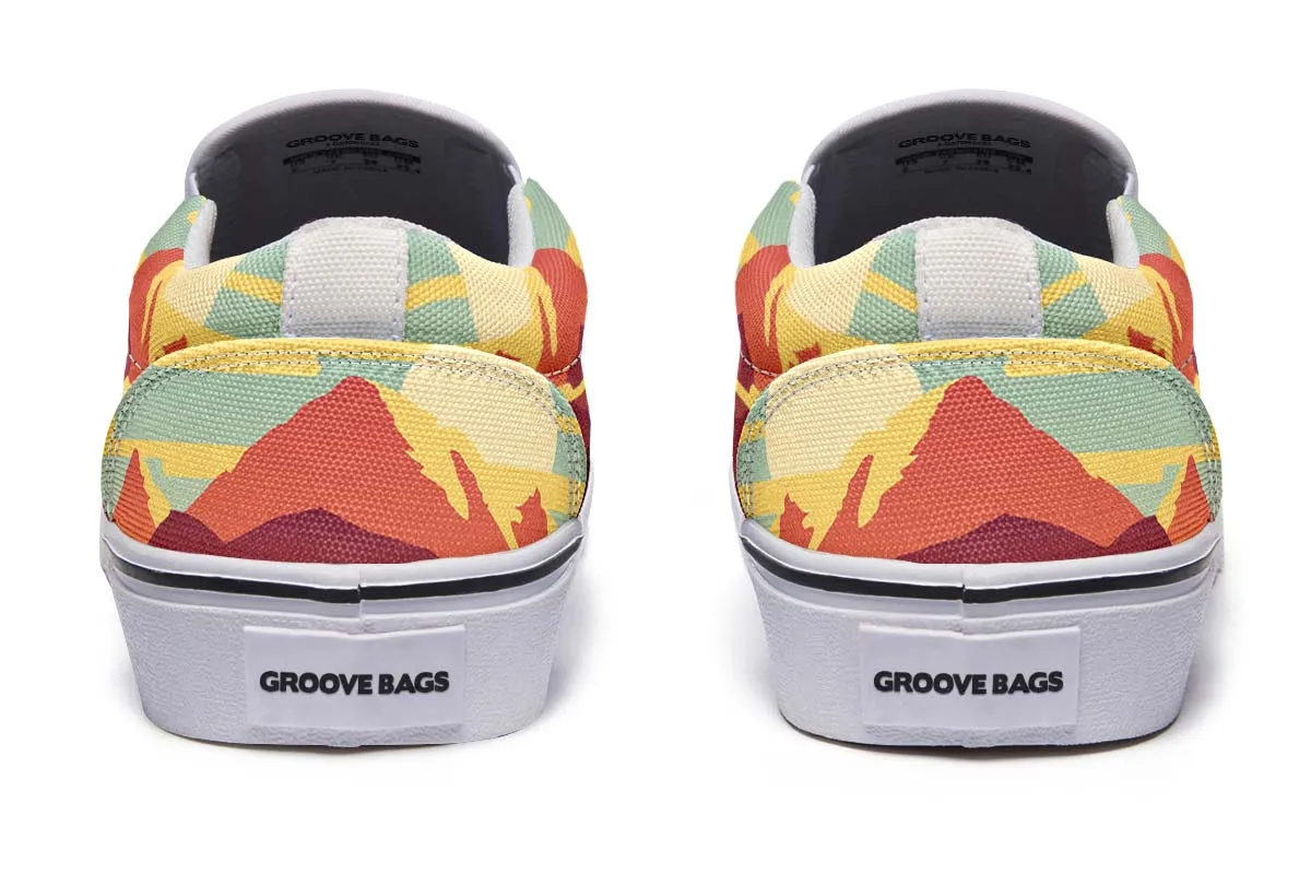 Camping Sunset Slip-On Shoes